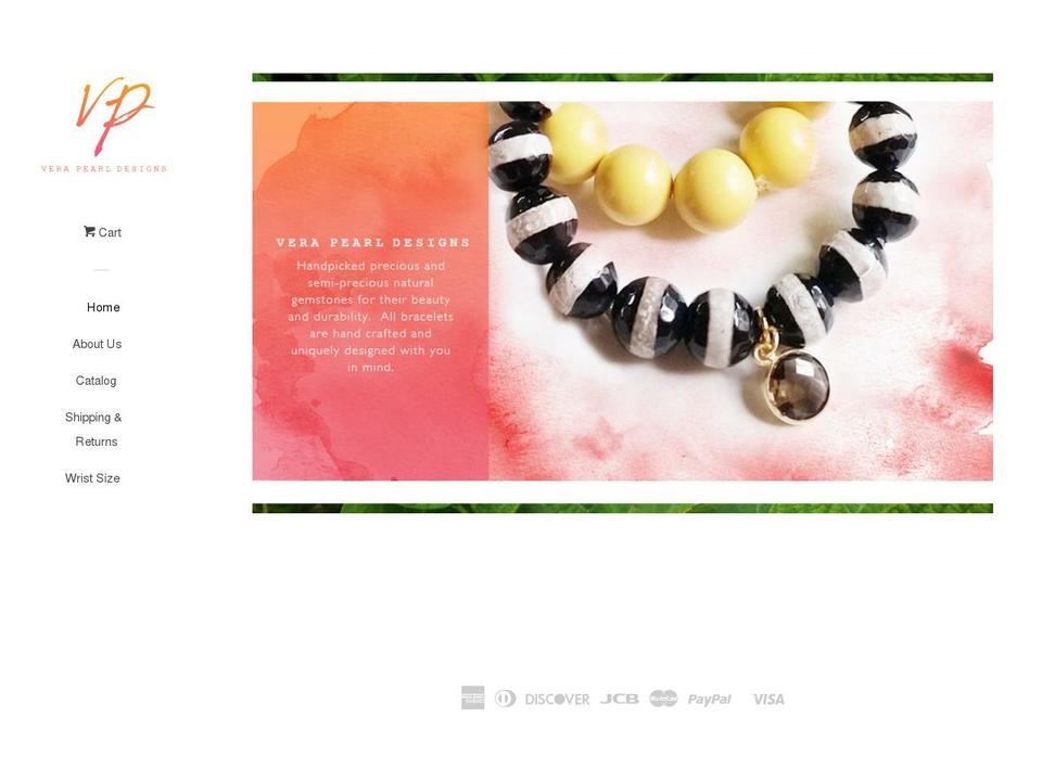 verapearldesigns.com shopify website screenshot