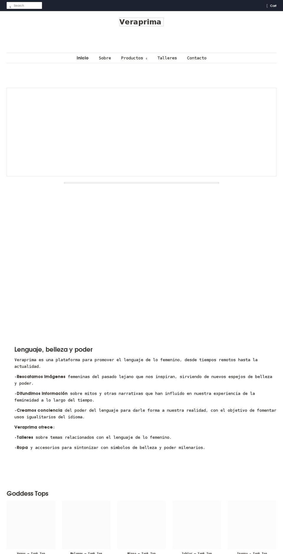 veraprima.com shopify website screenshot