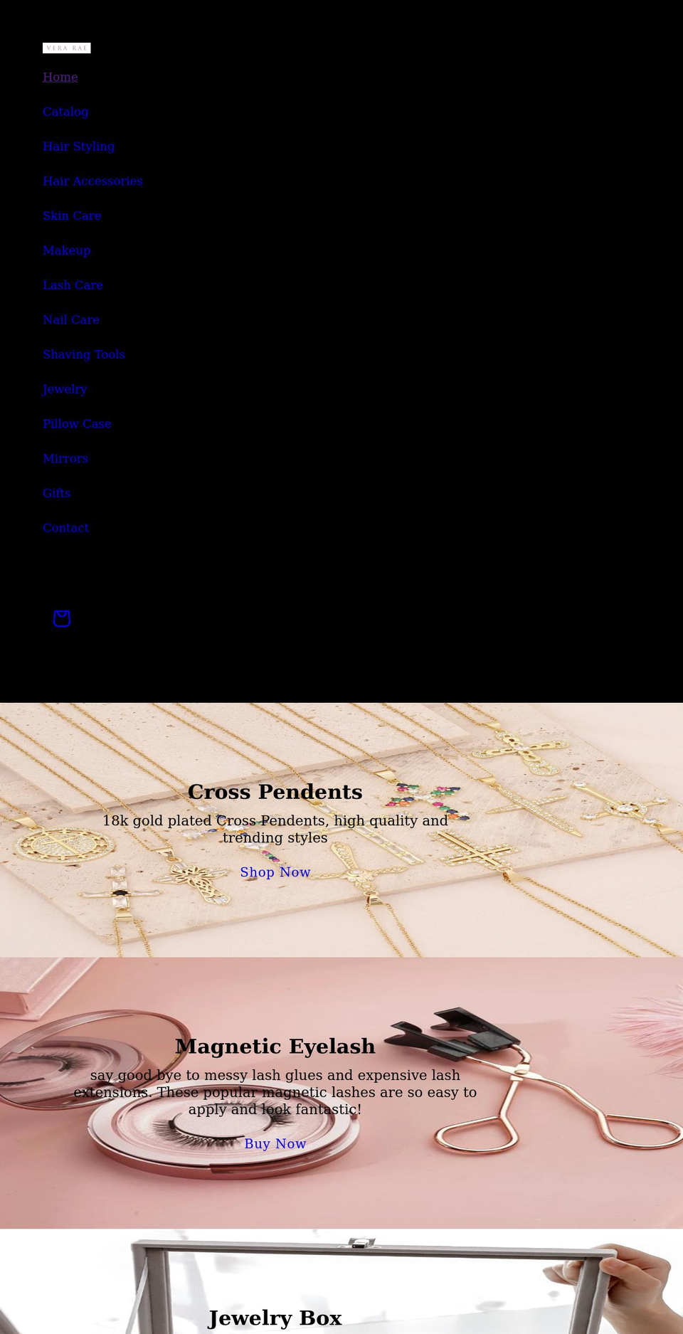 verarae.com shopify website screenshot