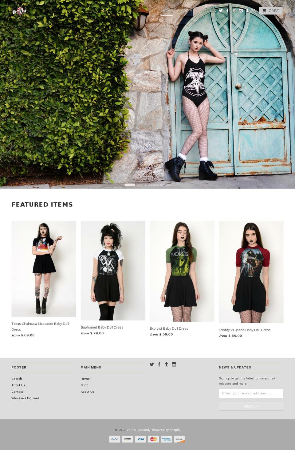 veraseyecandy.com shopify website screenshot