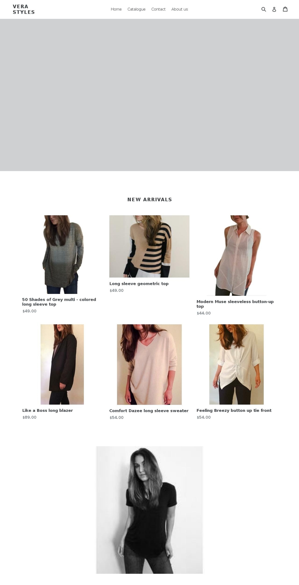 verastyles.com shopify website screenshot