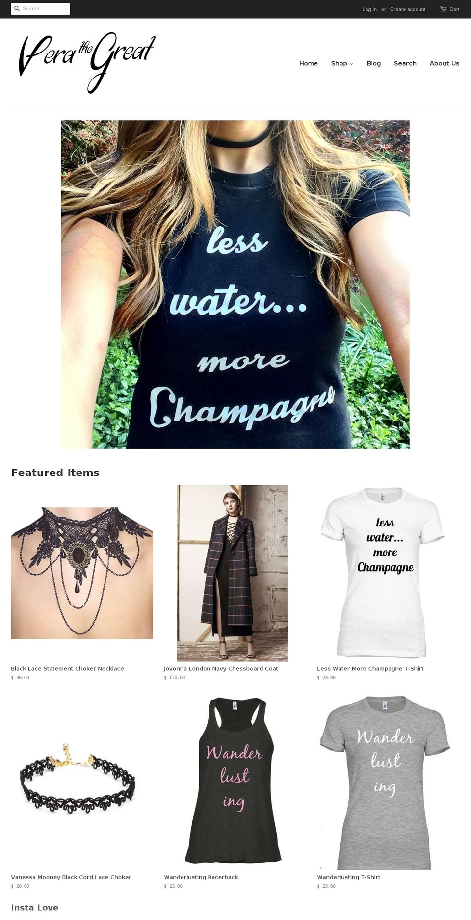 verathegreat.com shopify website screenshot