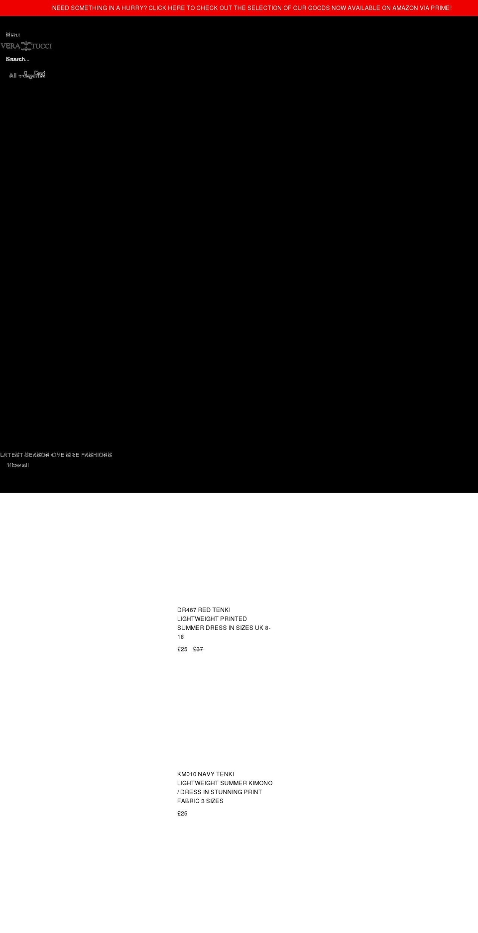 veratuccioriginals.co.uk shopify website screenshot