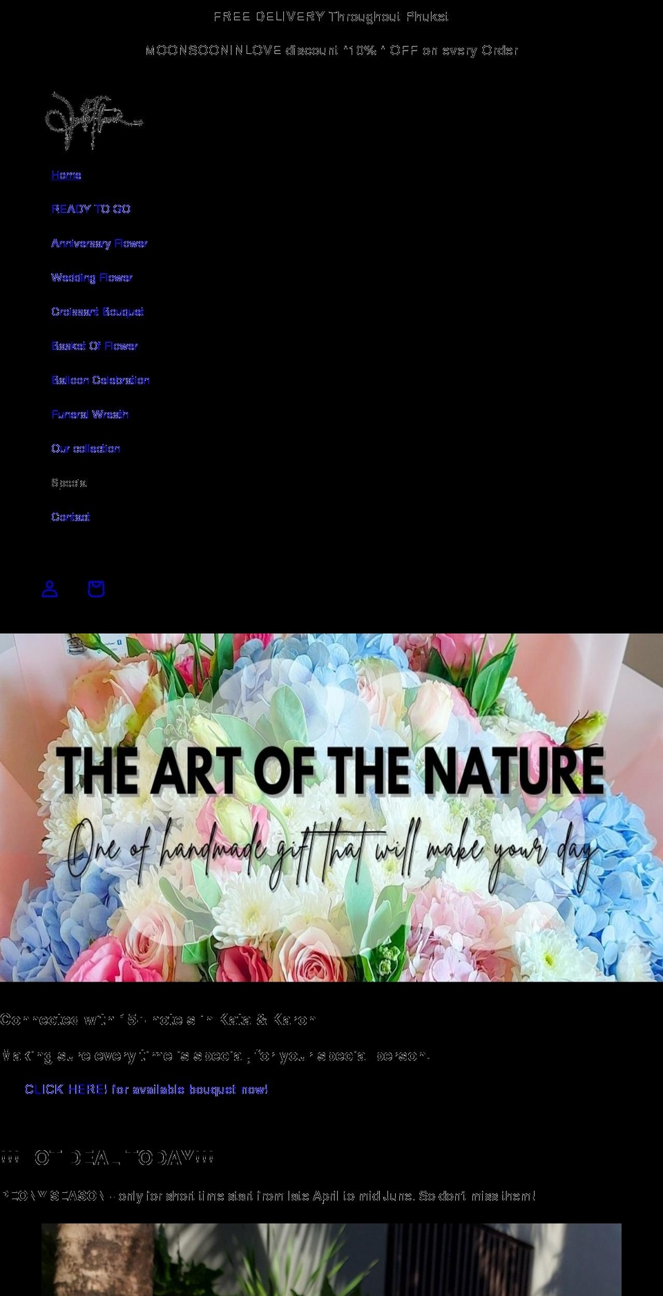 verbeflowerbangkok.com shopify website screenshot