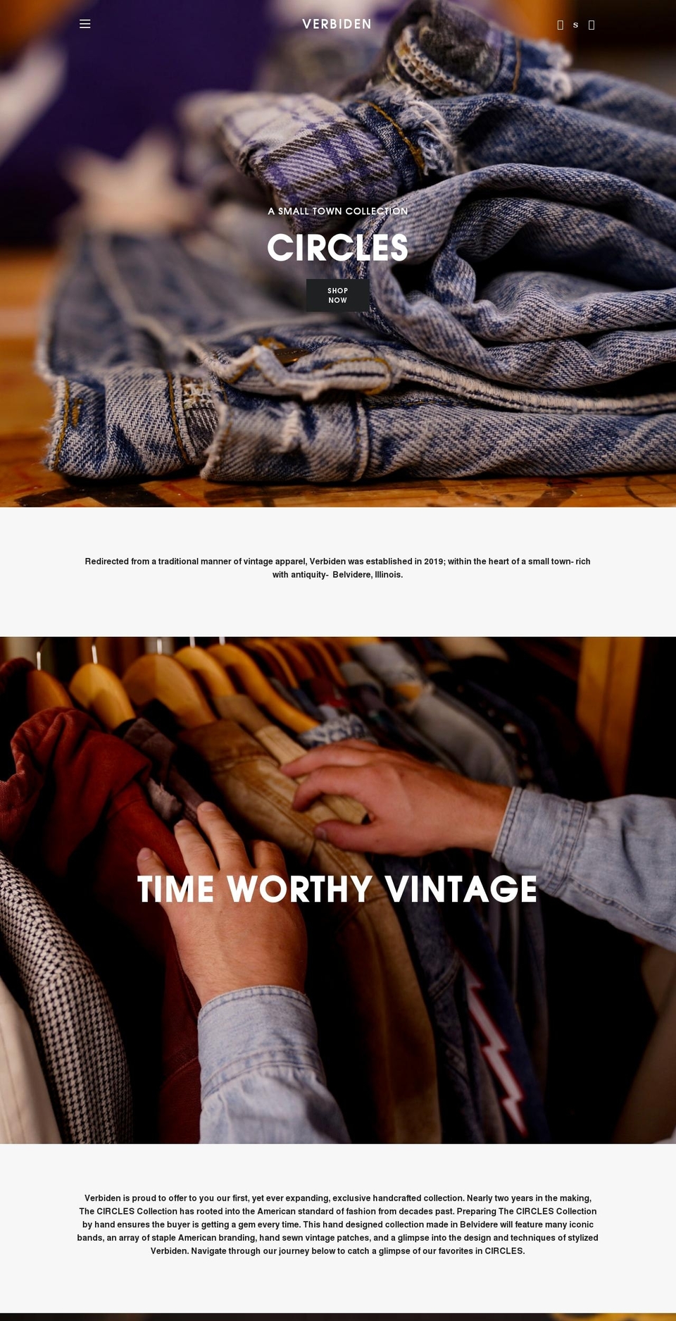 verbiden.com shopify website screenshot