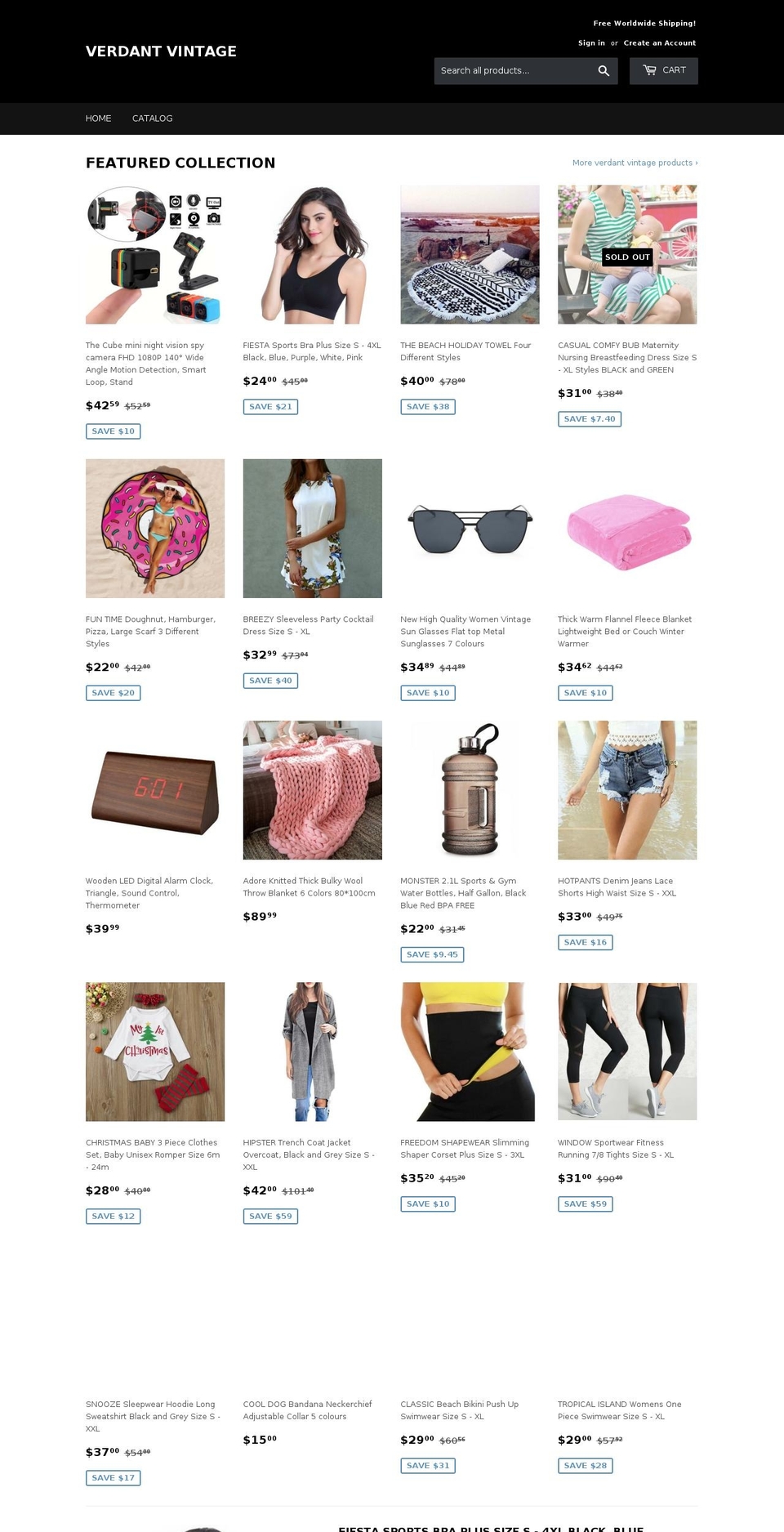 verdant-vintage.com — Shopify storefront screenshot