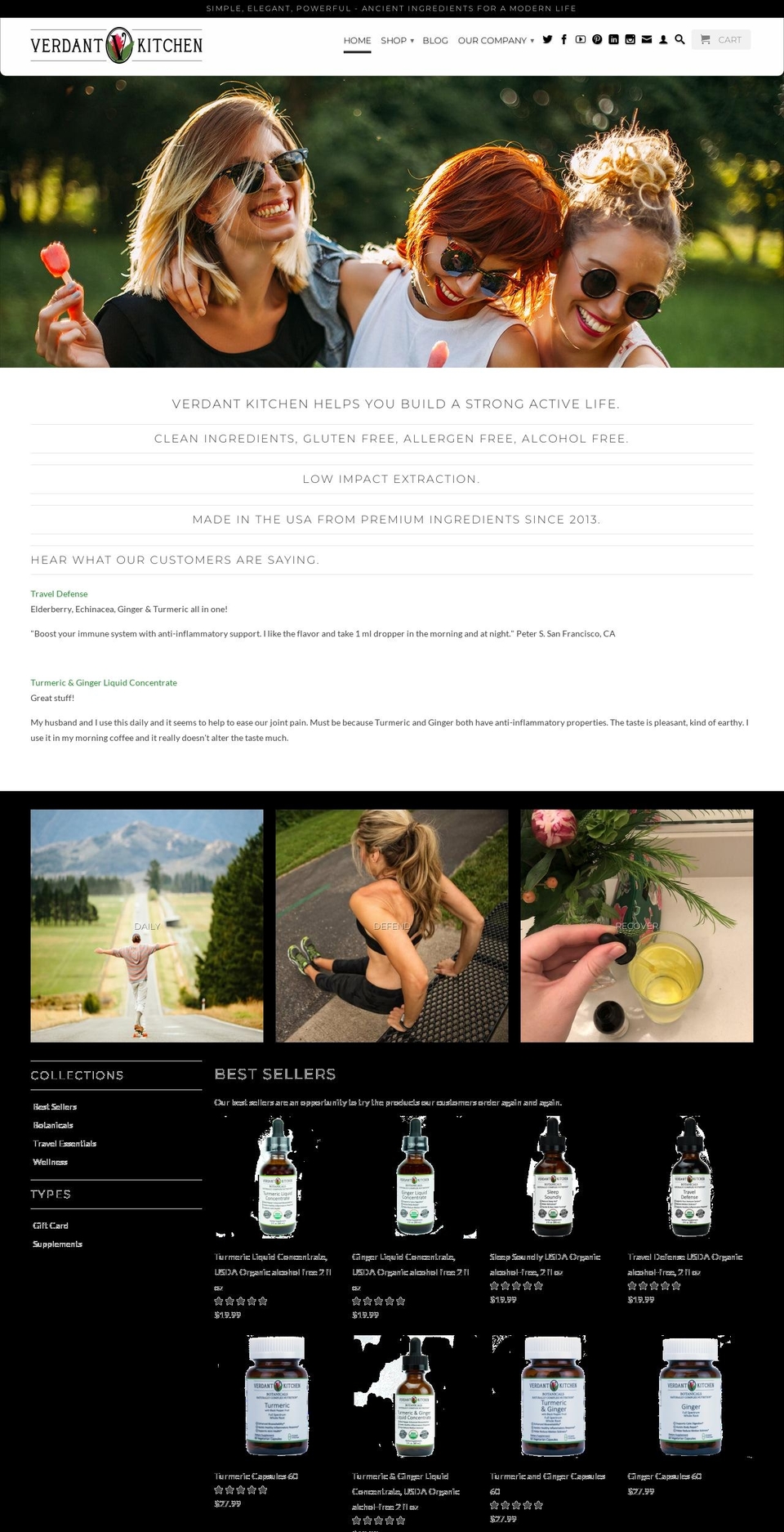 verdantkitchens.com — Shopify storefront screenshot