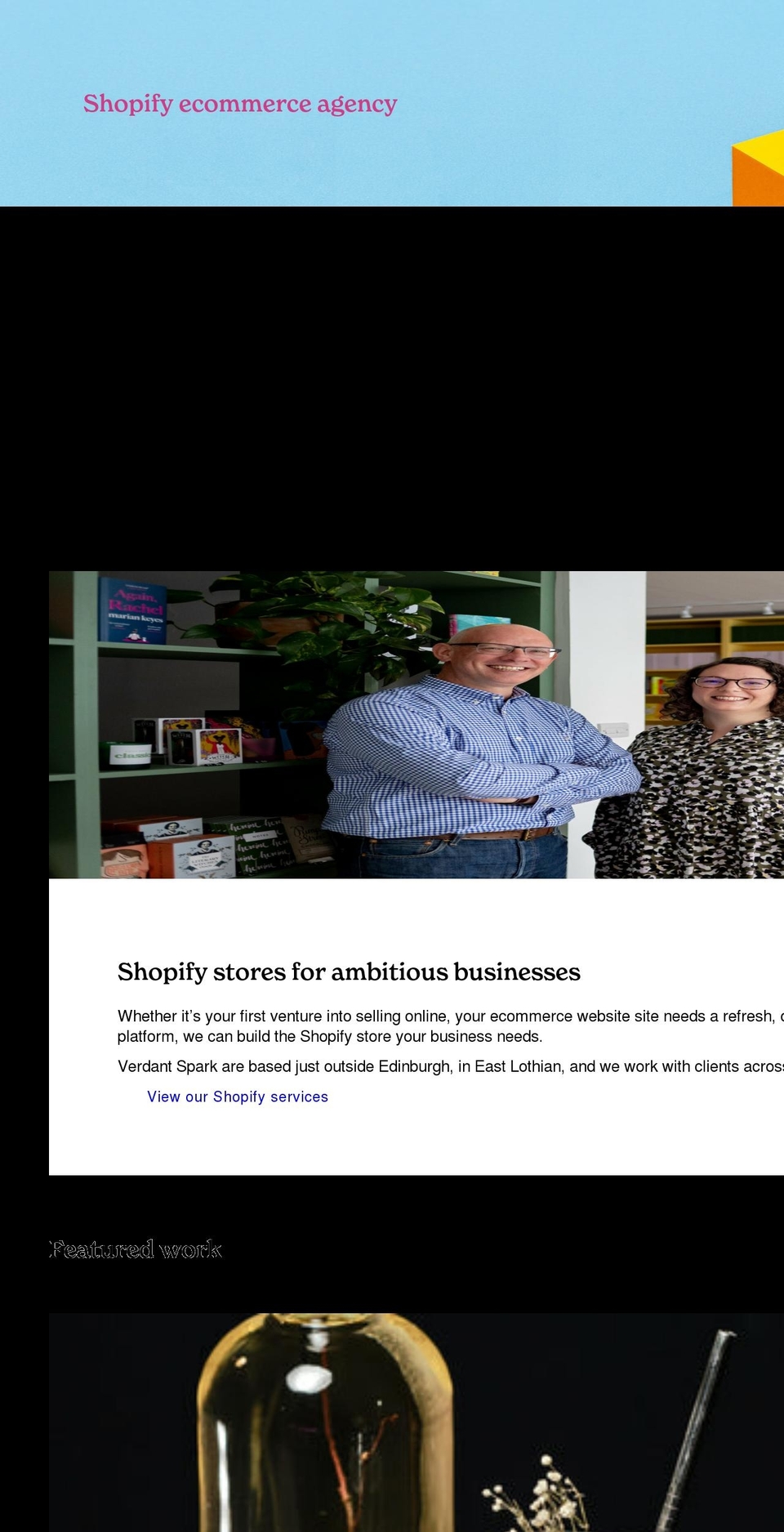 verdantspark.co.uk shopify website screenshot