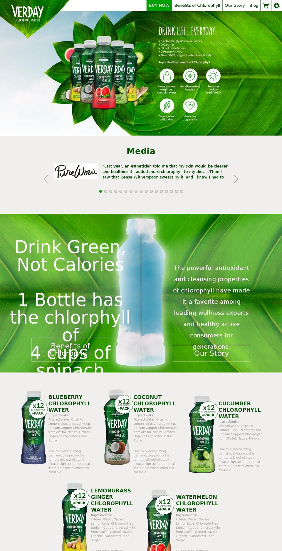 verdaywater.com shopify website screenshot