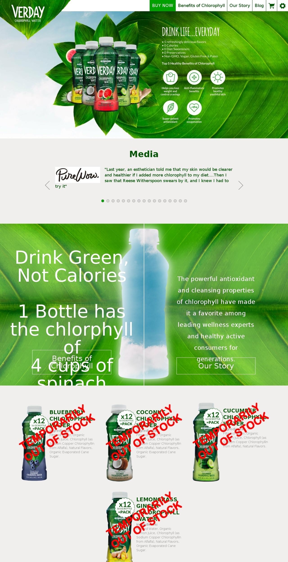 verdaywater.net shopify website screenshot