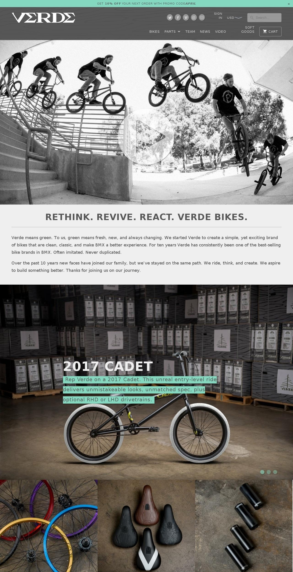 verdebikes.com shopify website screenshot