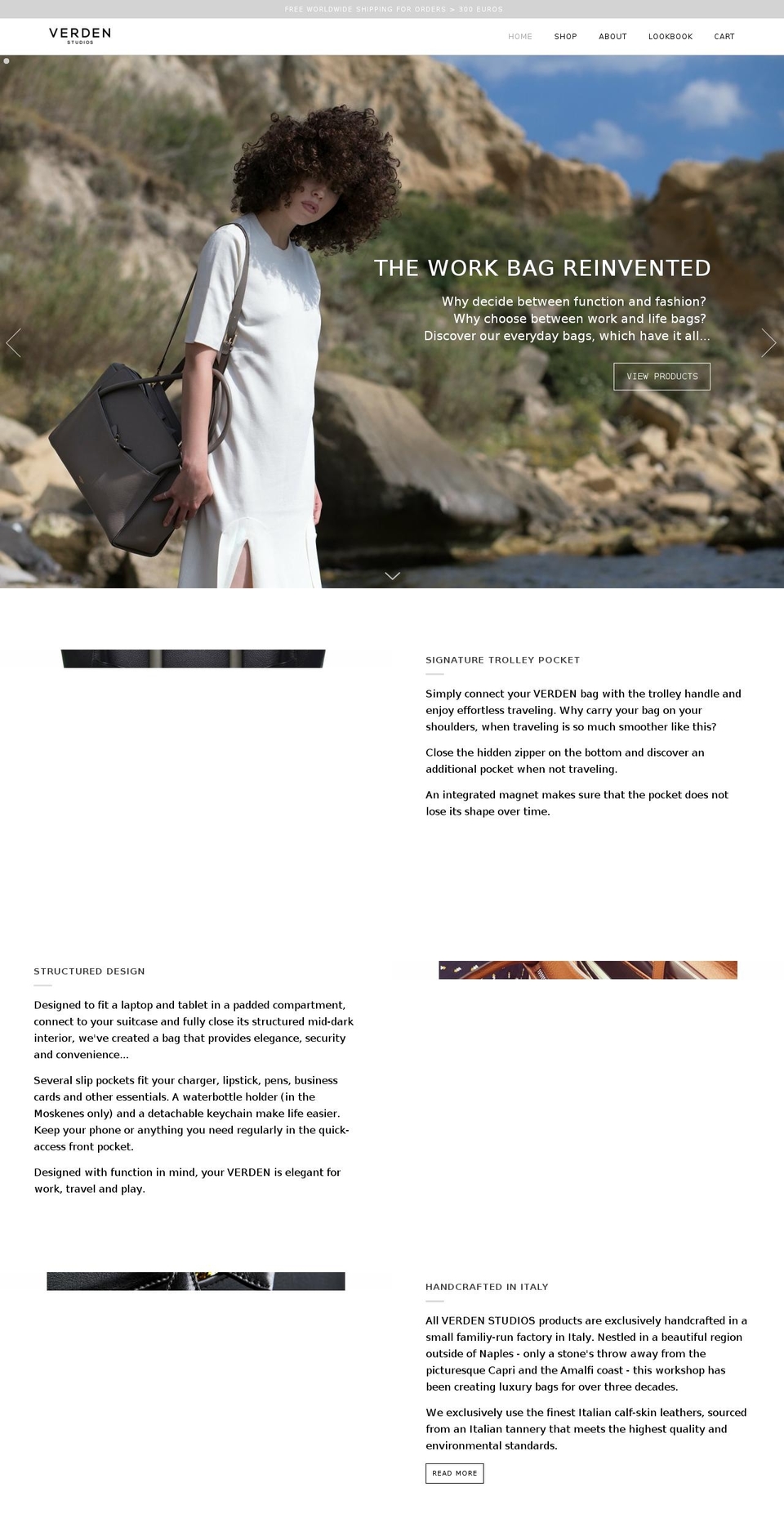 verden-studios.com shopify website screenshot