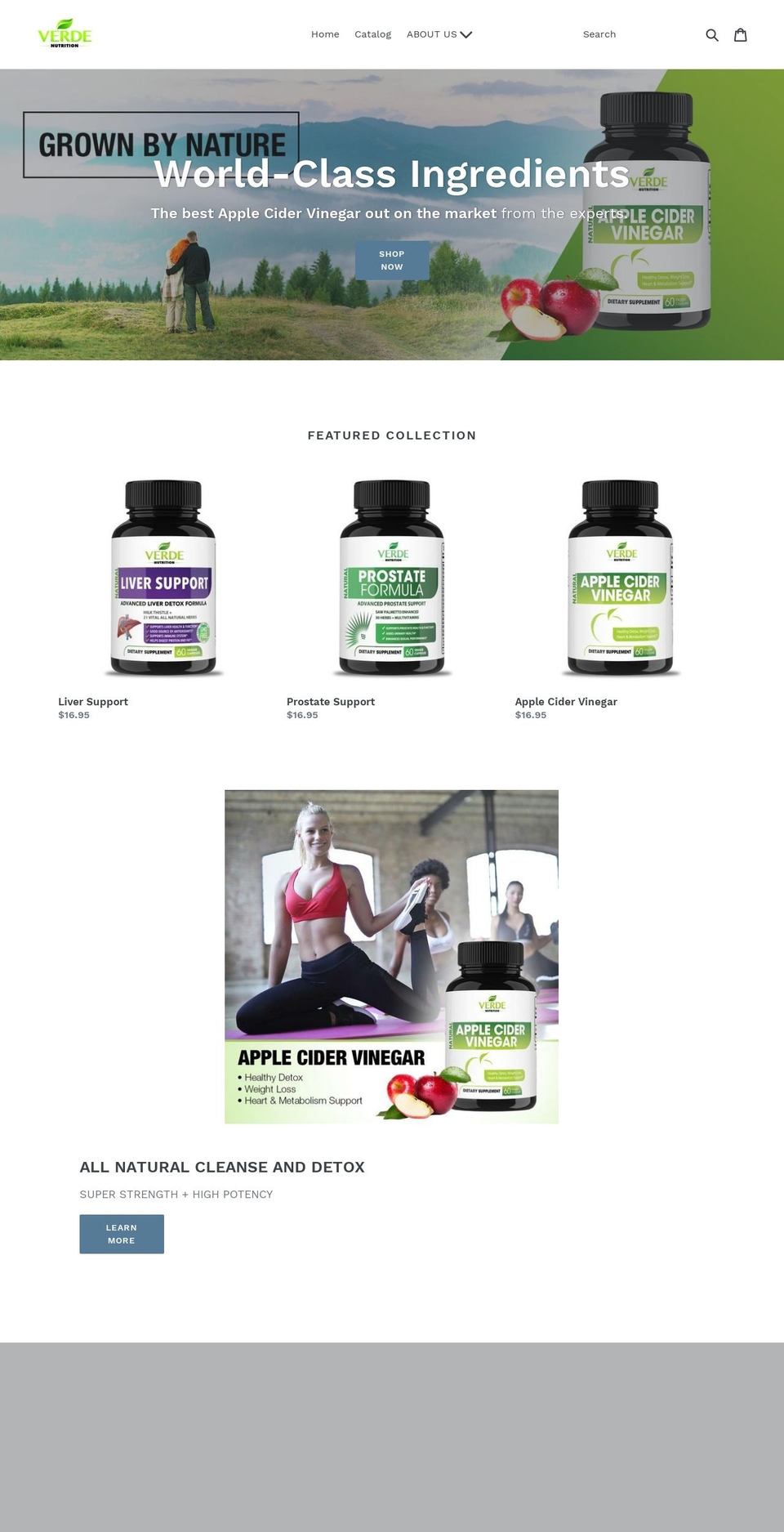 verdenutrition.com — Shopify storefront screenshot