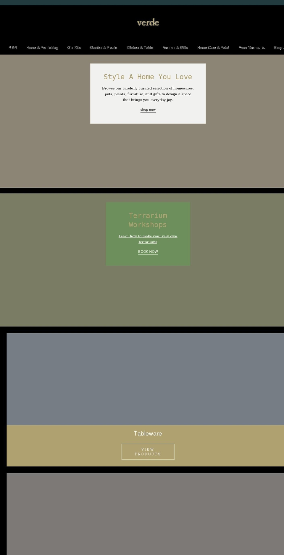 verdestore.com.au shopify website screenshot