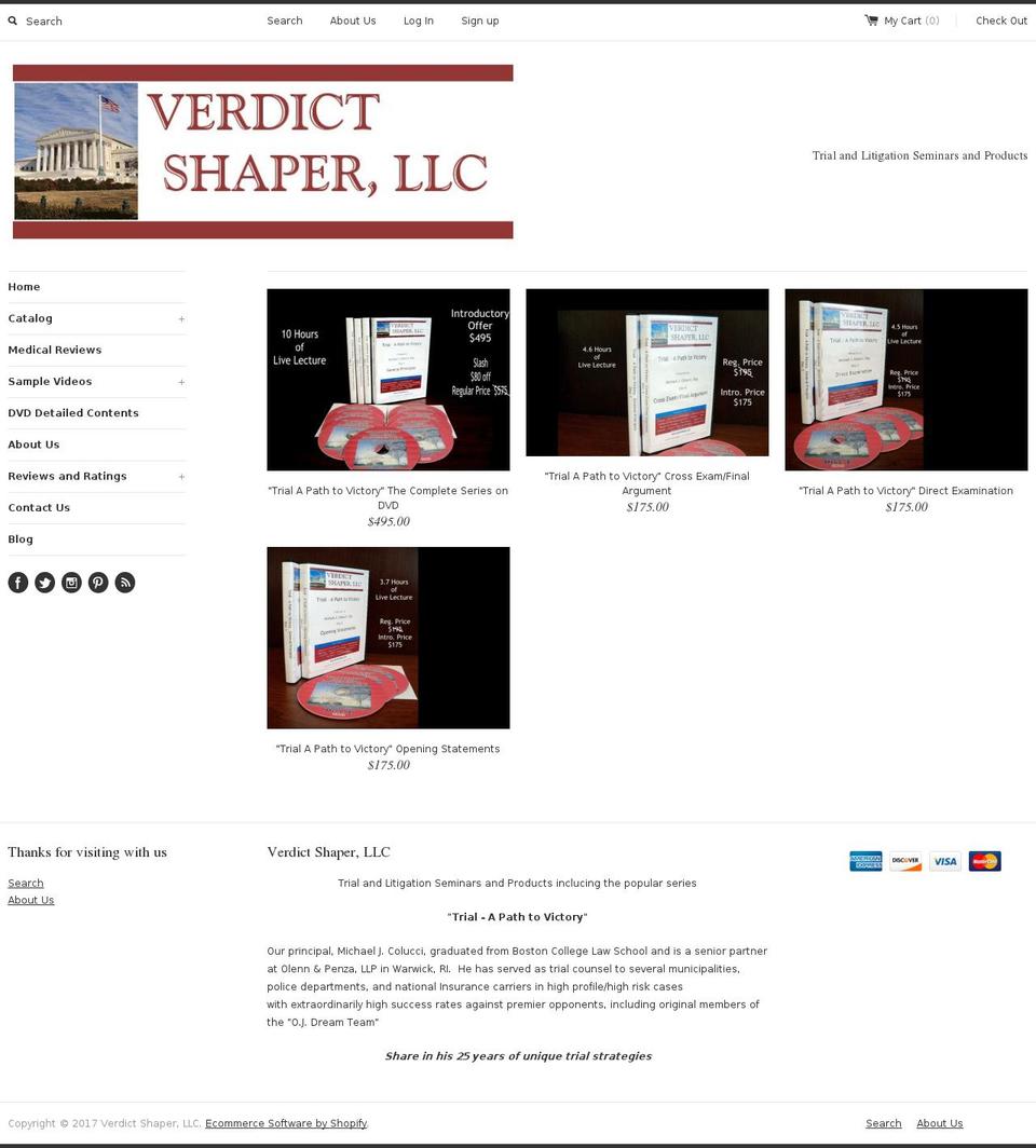 verdictshaper.com shopify website screenshot