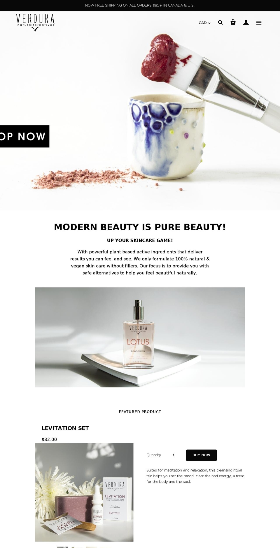 verduranaturalternatives.com — Shopify storefront screenshot