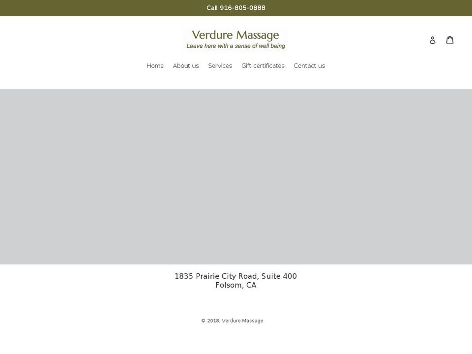 verduremassage.com shopify website screenshot