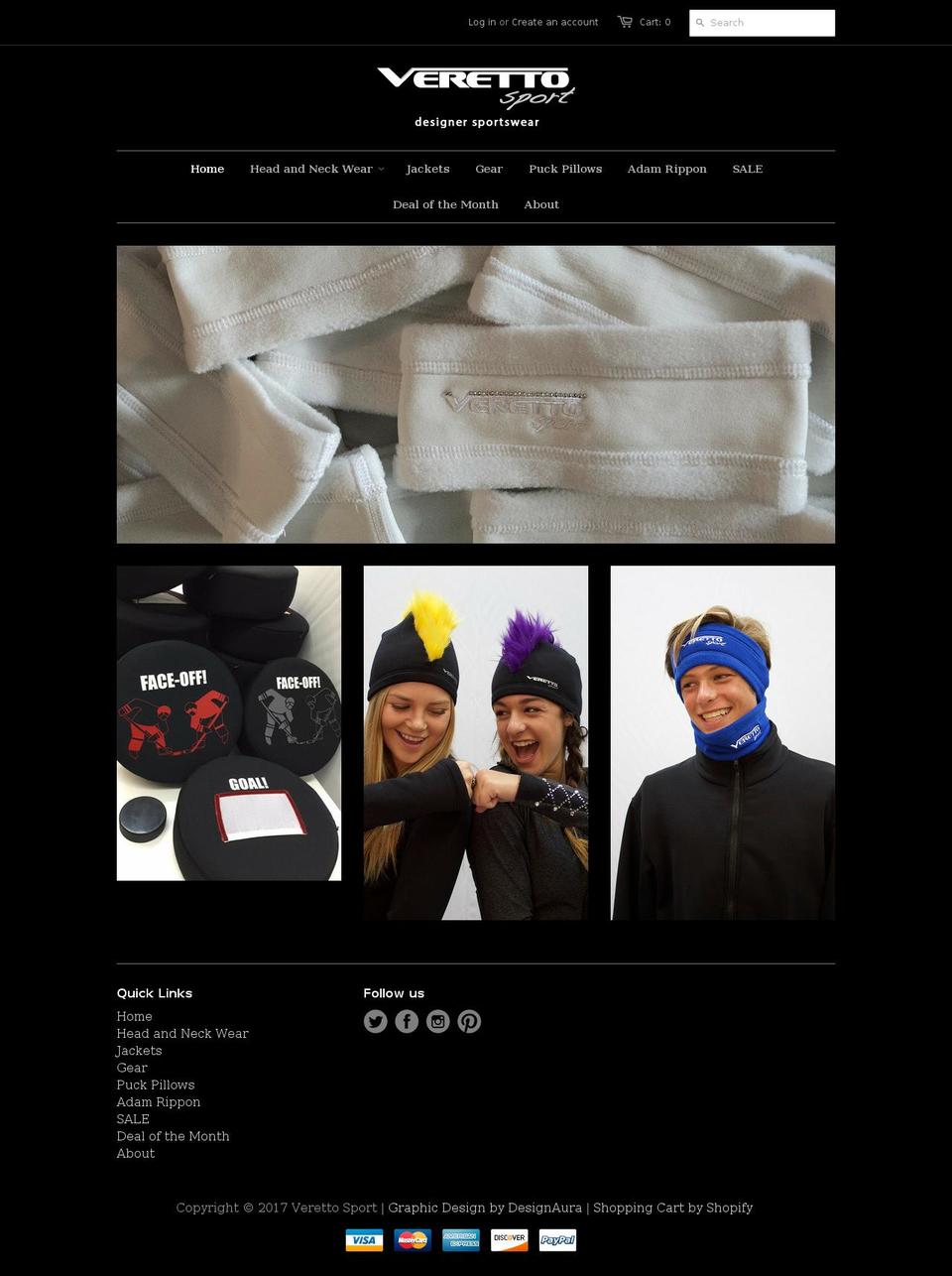 verettosport.com shopify website screenshot