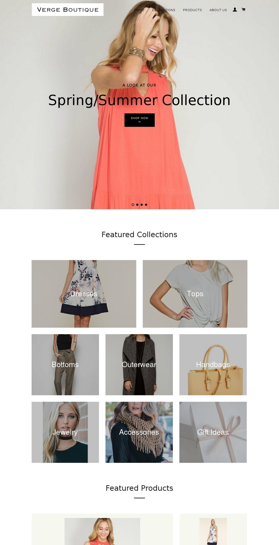 vergeboutique.com shopify website screenshot