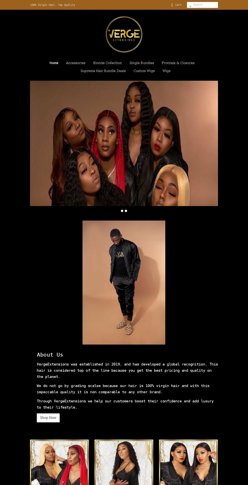 vergeextension.com shopify website screenshot