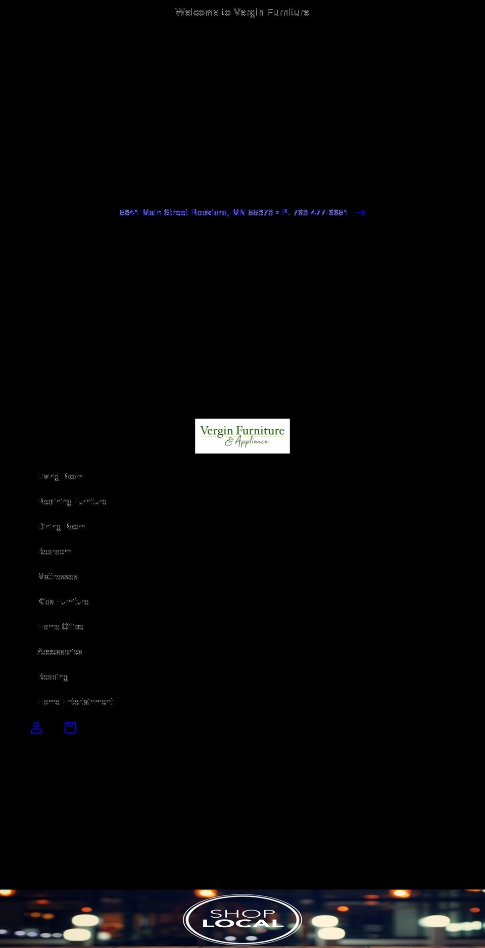 verginfurnitureandappliancesales.com shopify website screenshot