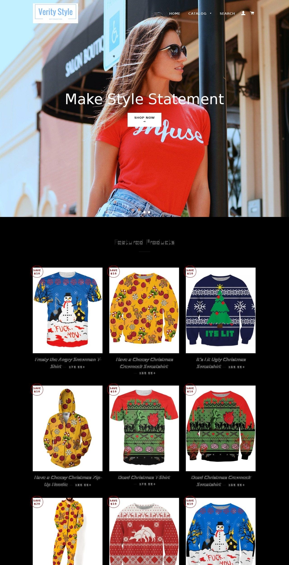 veritystyle.com shopify website screenshot