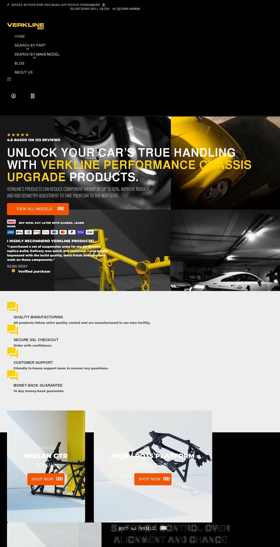 verkline.uk shopify website screenshot