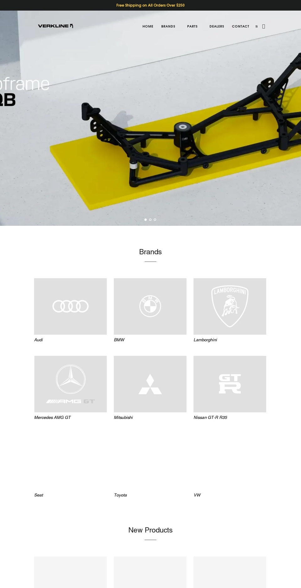 verklineusa.com shopify website screenshot