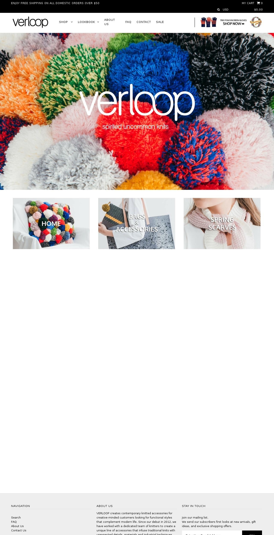 ay Shopify theme site example verloopknits.com