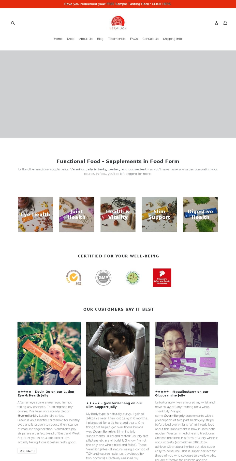 vermilion.life shopify website screenshot