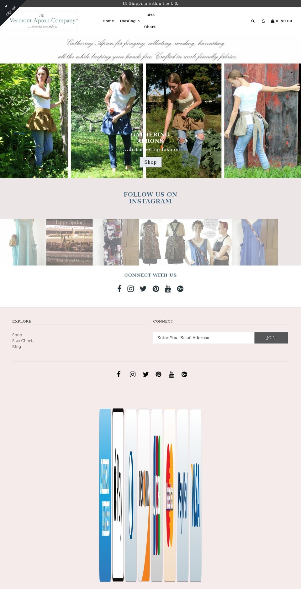 vermontaproncompany.com shopify website screenshot