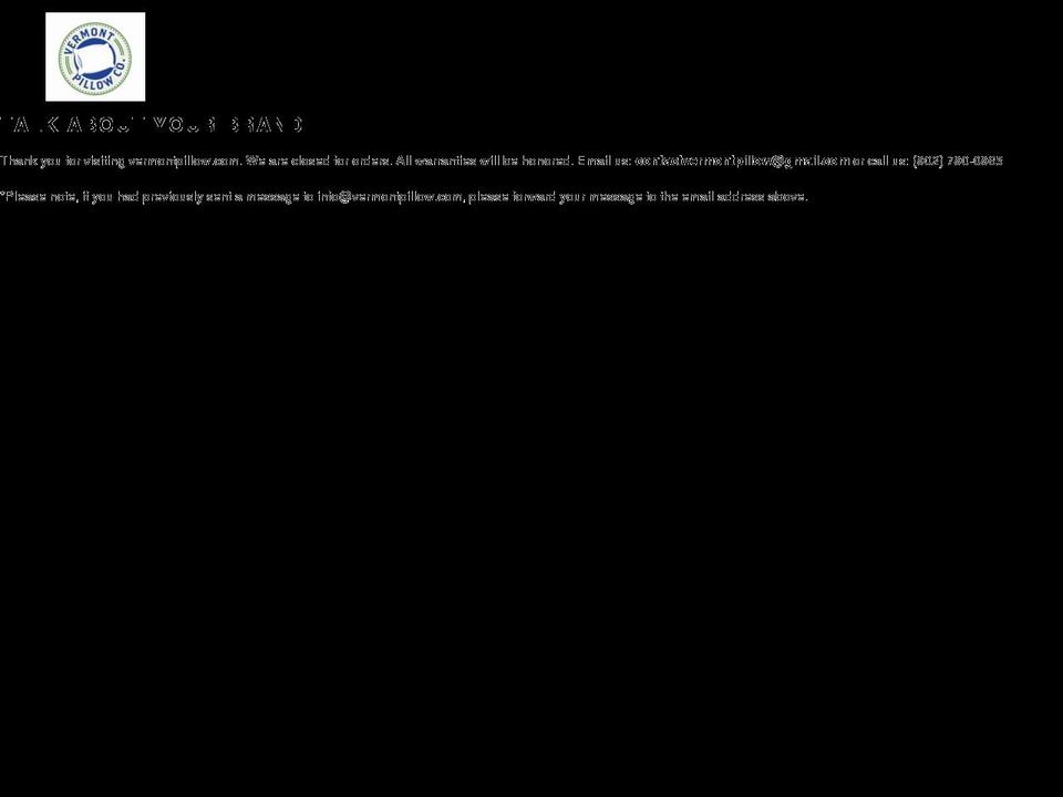 vermontpillow.com shopify website screenshot