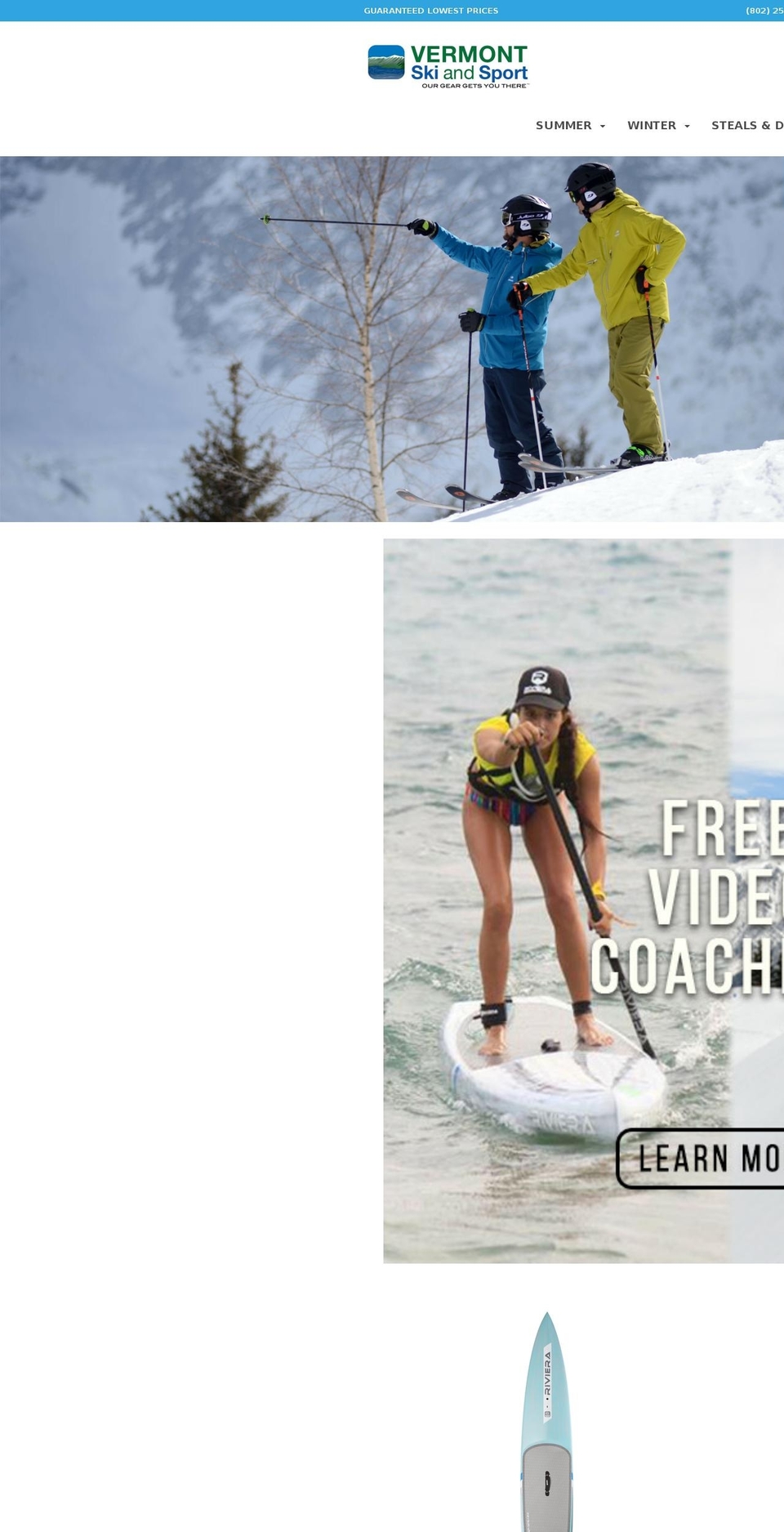 vermontstanduppaddle.com shopify website screenshot