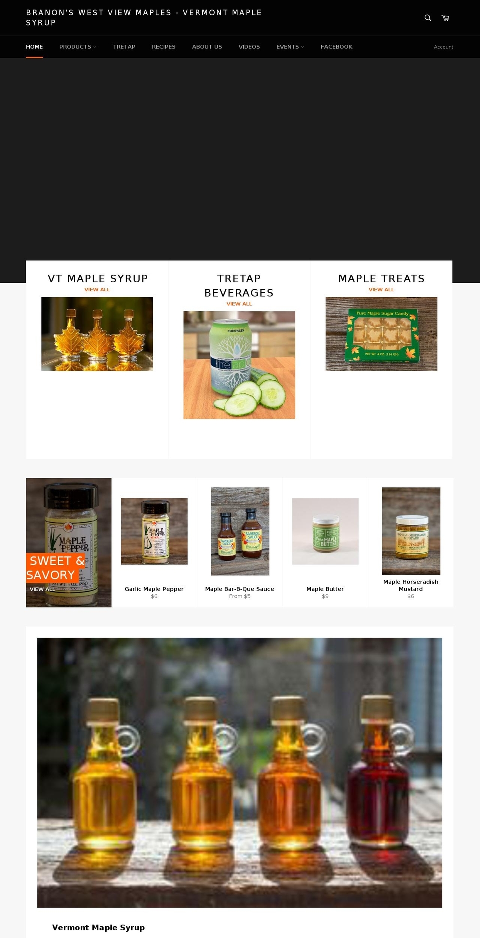 vermonttapped.com shopify website screenshot
