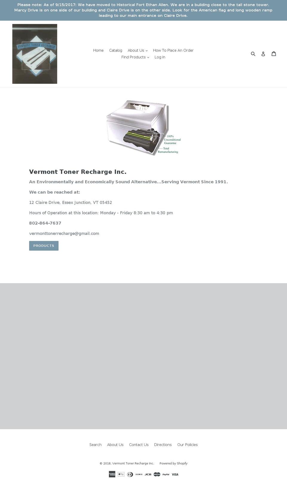 vermonttonerrecharge.com — Shopify storefront screenshot