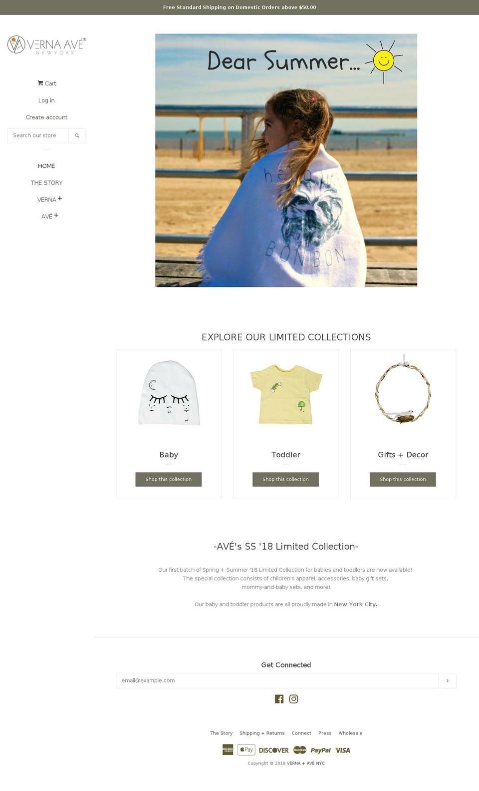vernavenyc.com — Shopify storefront screenshot