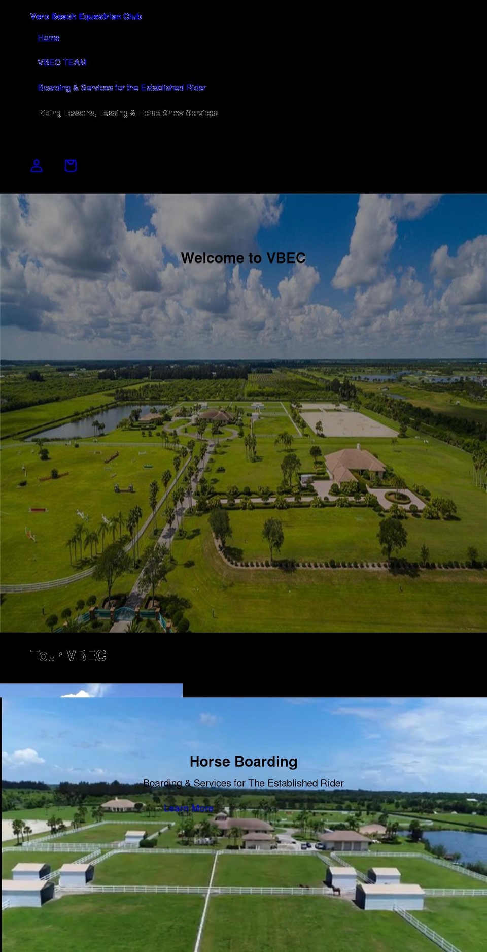 verobeachequestrianclub.com shopify website screenshot