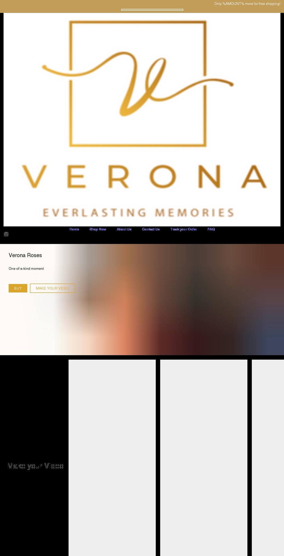 veronaofficial.com shopify website screenshot