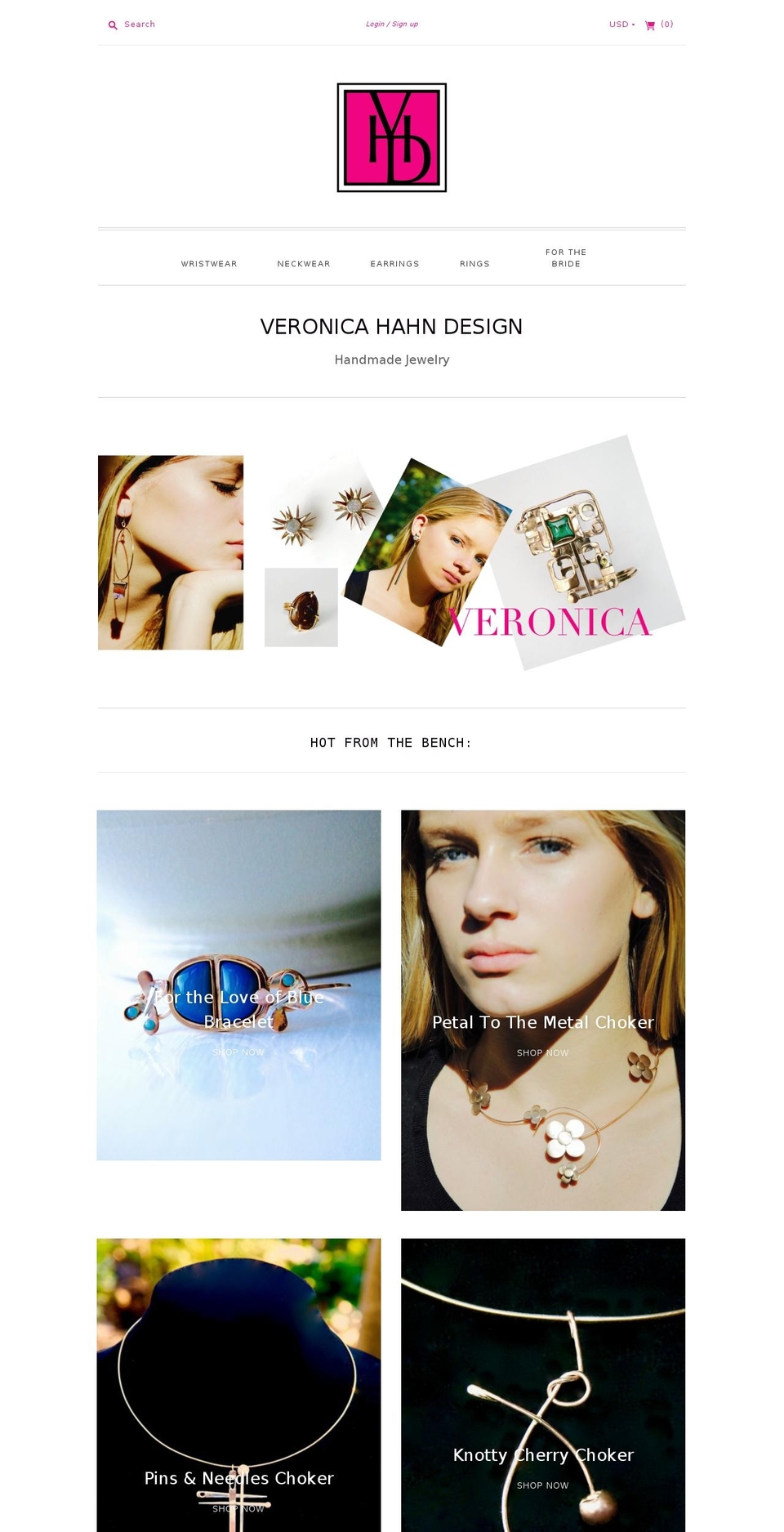 veronicahahndesign.net shopify website screenshot