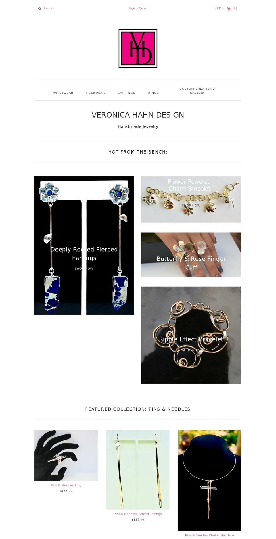 veronicahahndesignshop.com — Shopify storefront screenshot