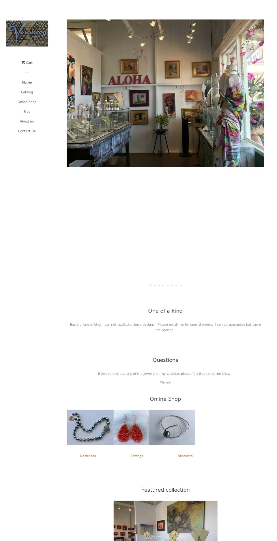 veronicajewels.com — Shopify storefront screenshot