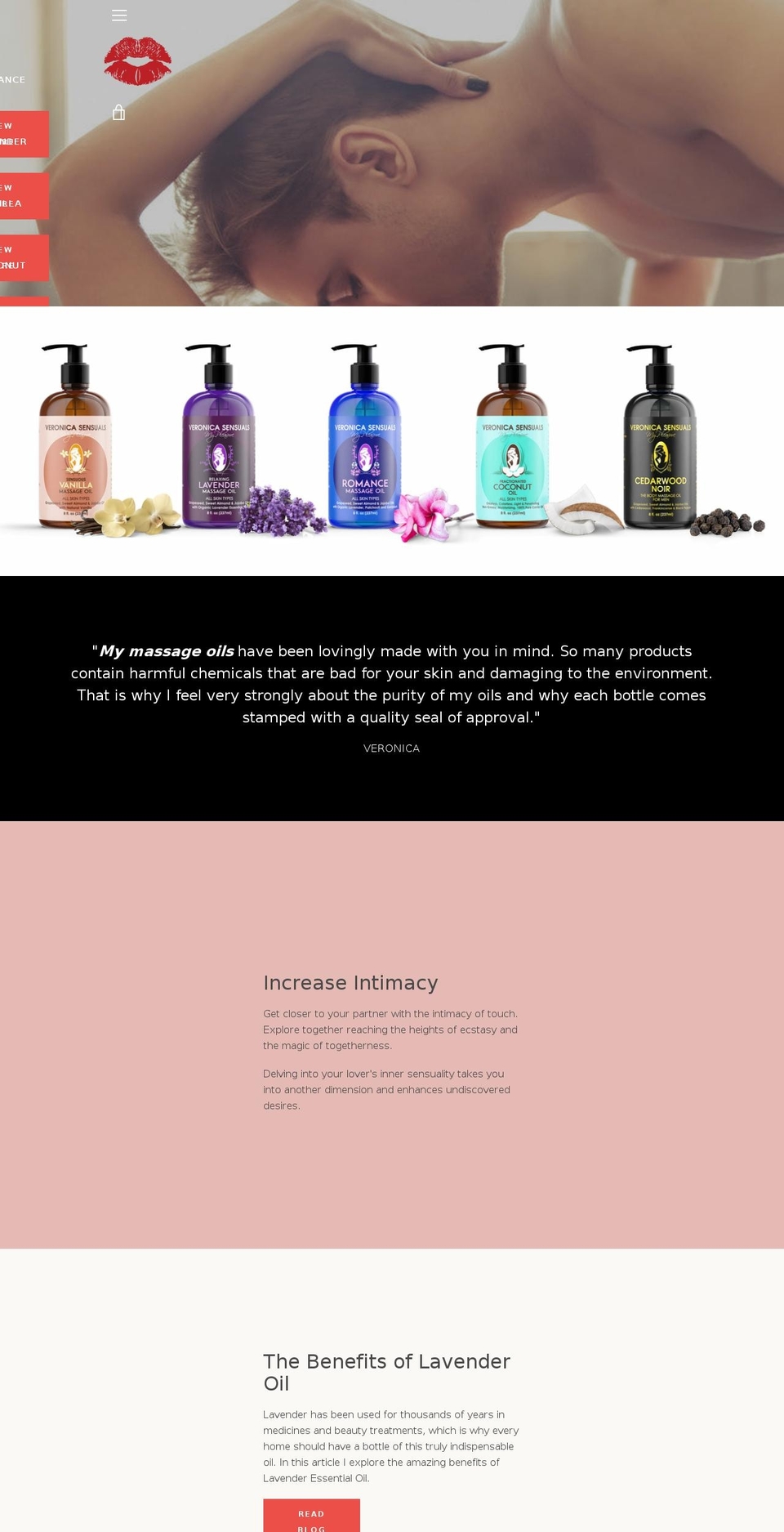 veronicasensuals.com shopify website screenshot