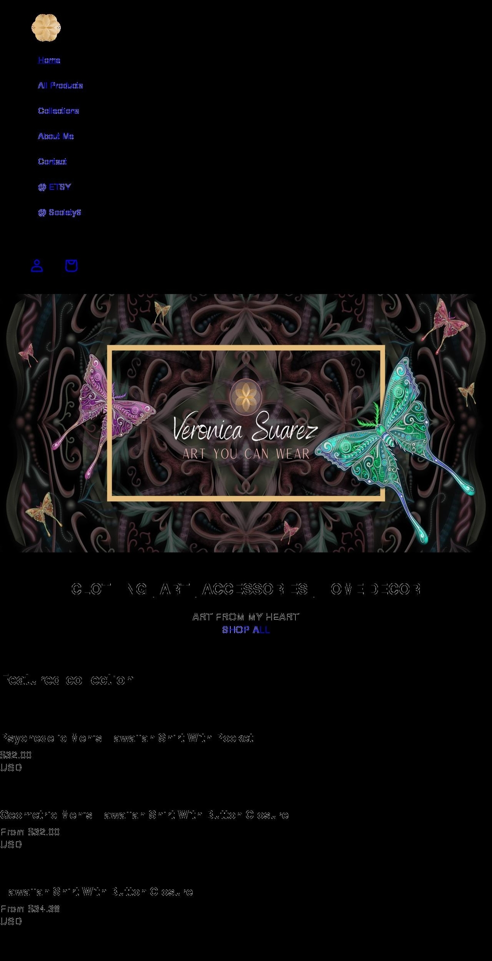 veronicasuarezart.com shopify website screenshot