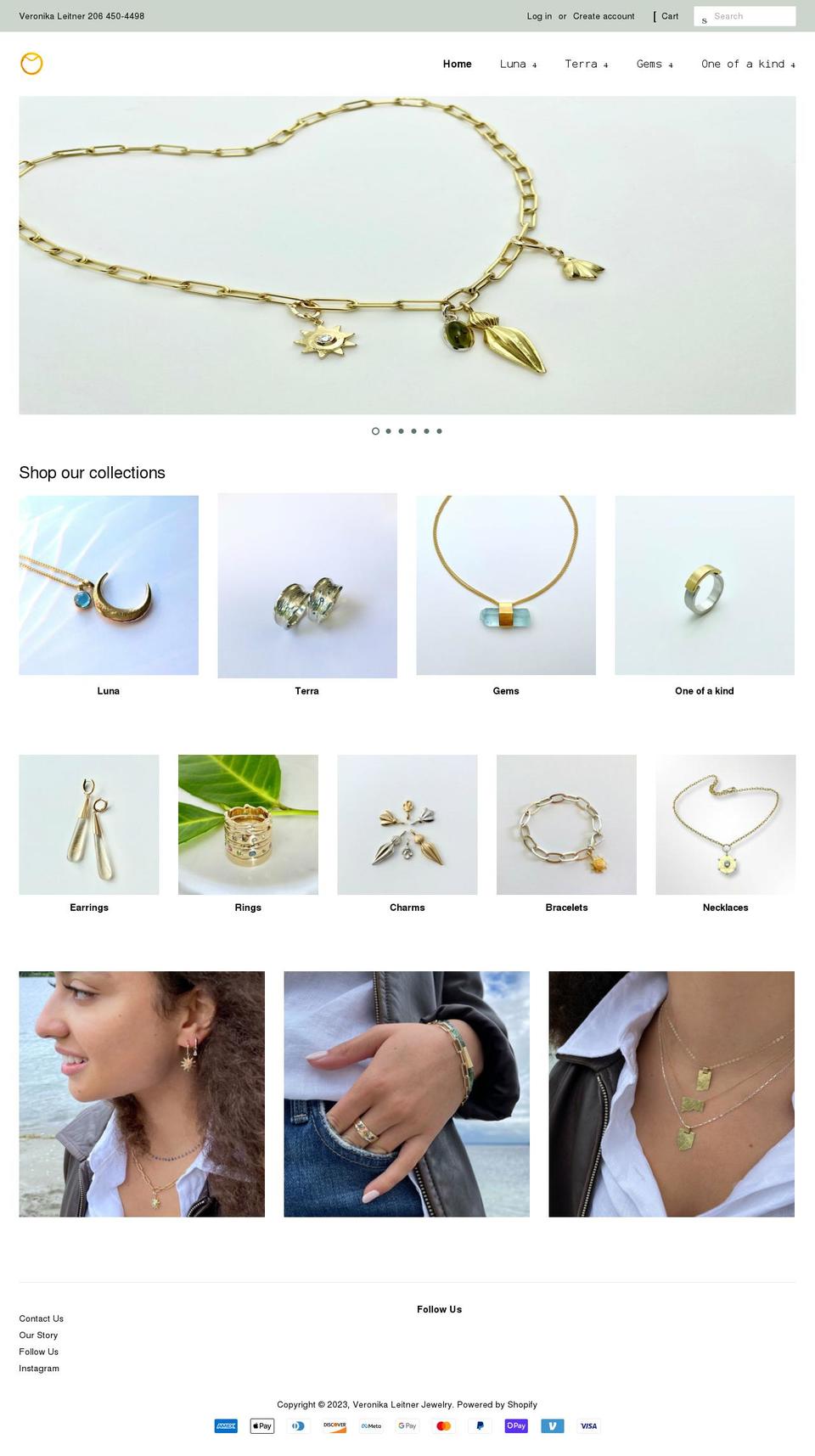 veronikaleitner.com shopify website screenshot