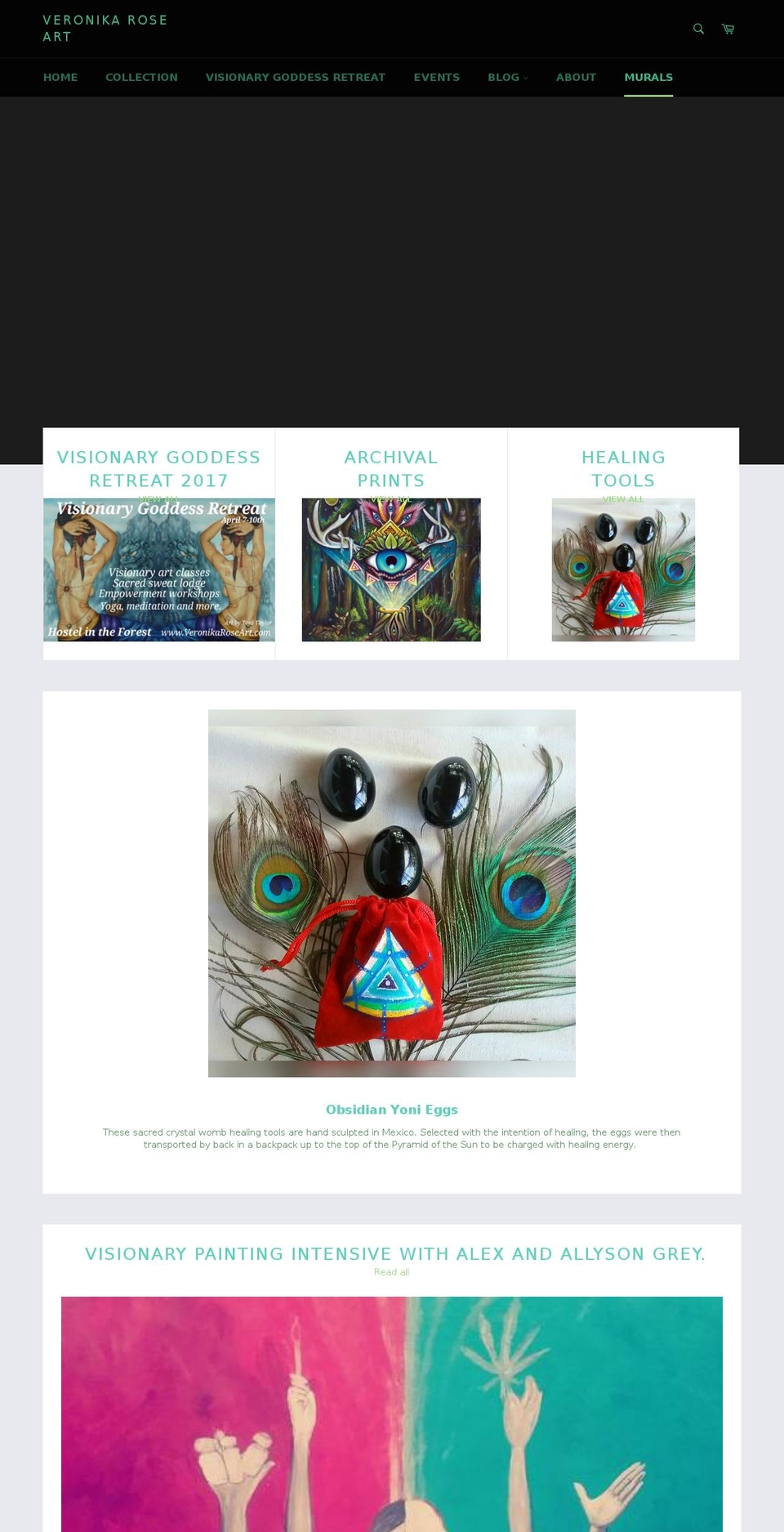 veronikaroseart.com shopify website screenshot