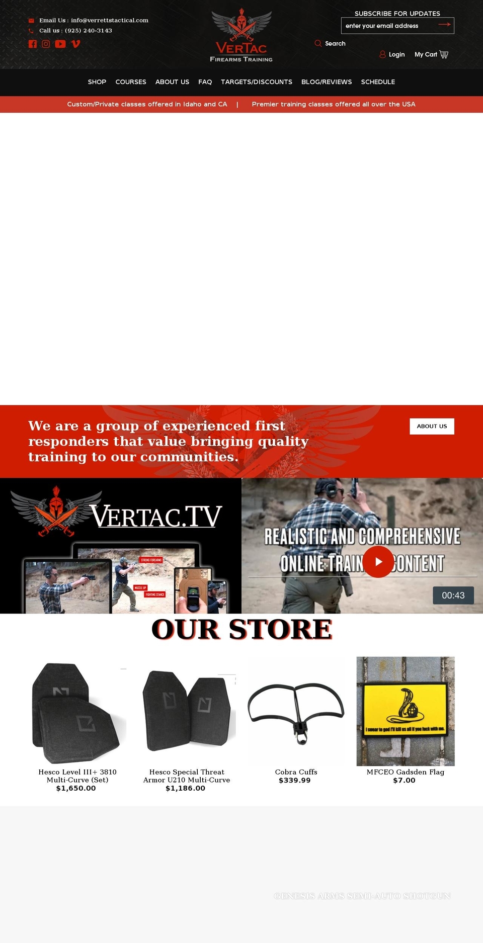 verrettstactical.com shopify website screenshot