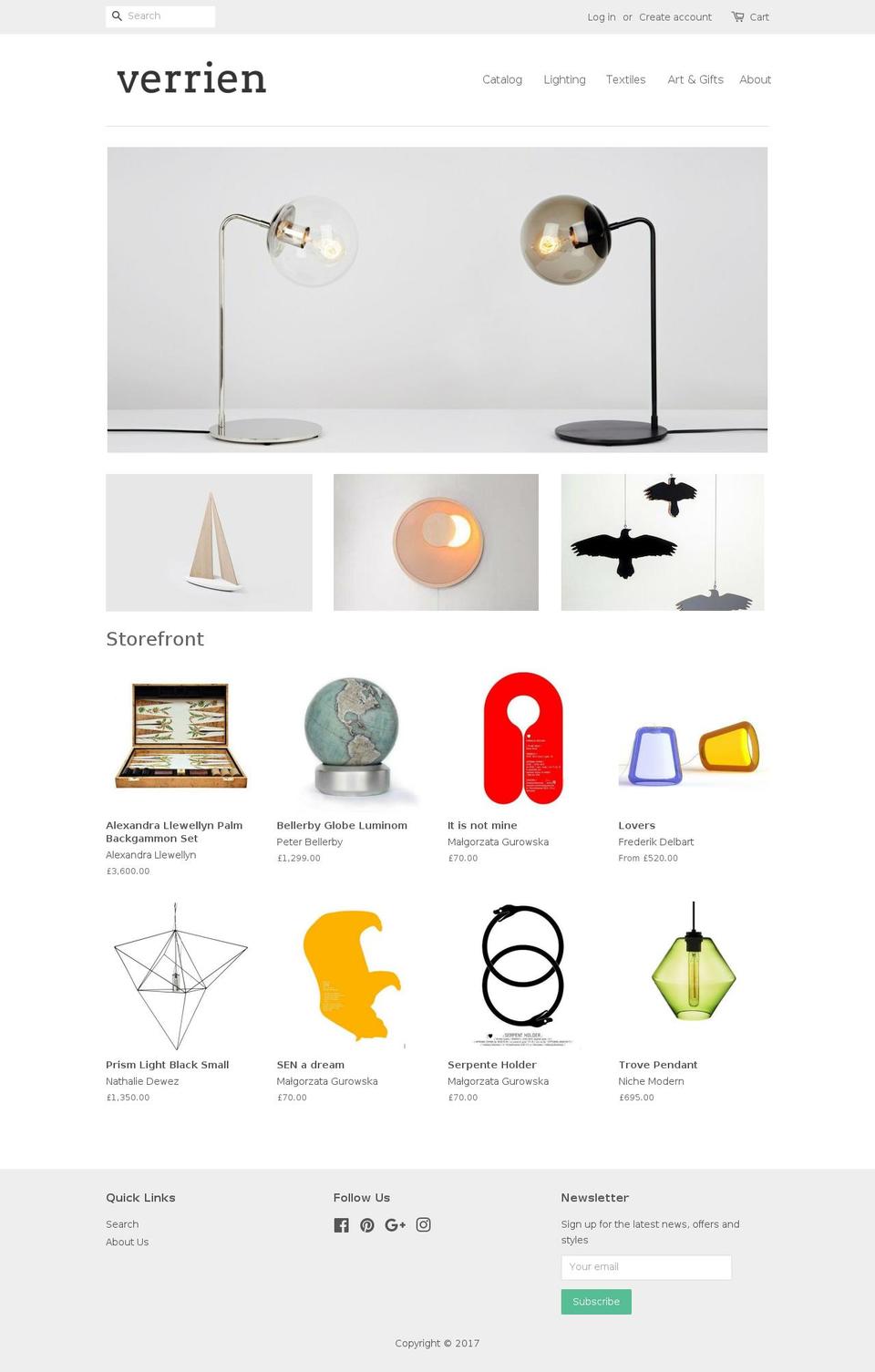 verrien.com shopify website screenshot