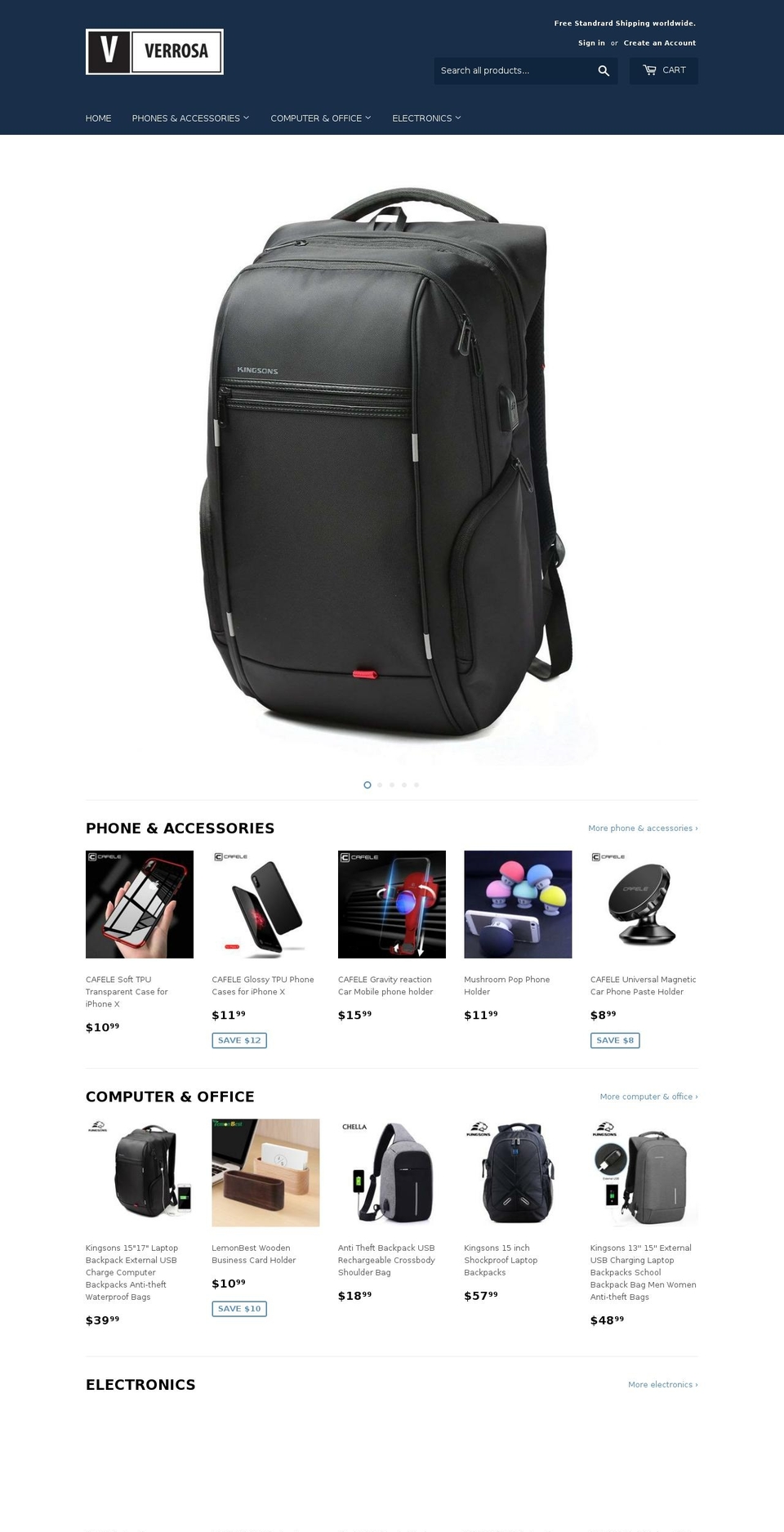 verrosa.com — Shopify storefront screenshot