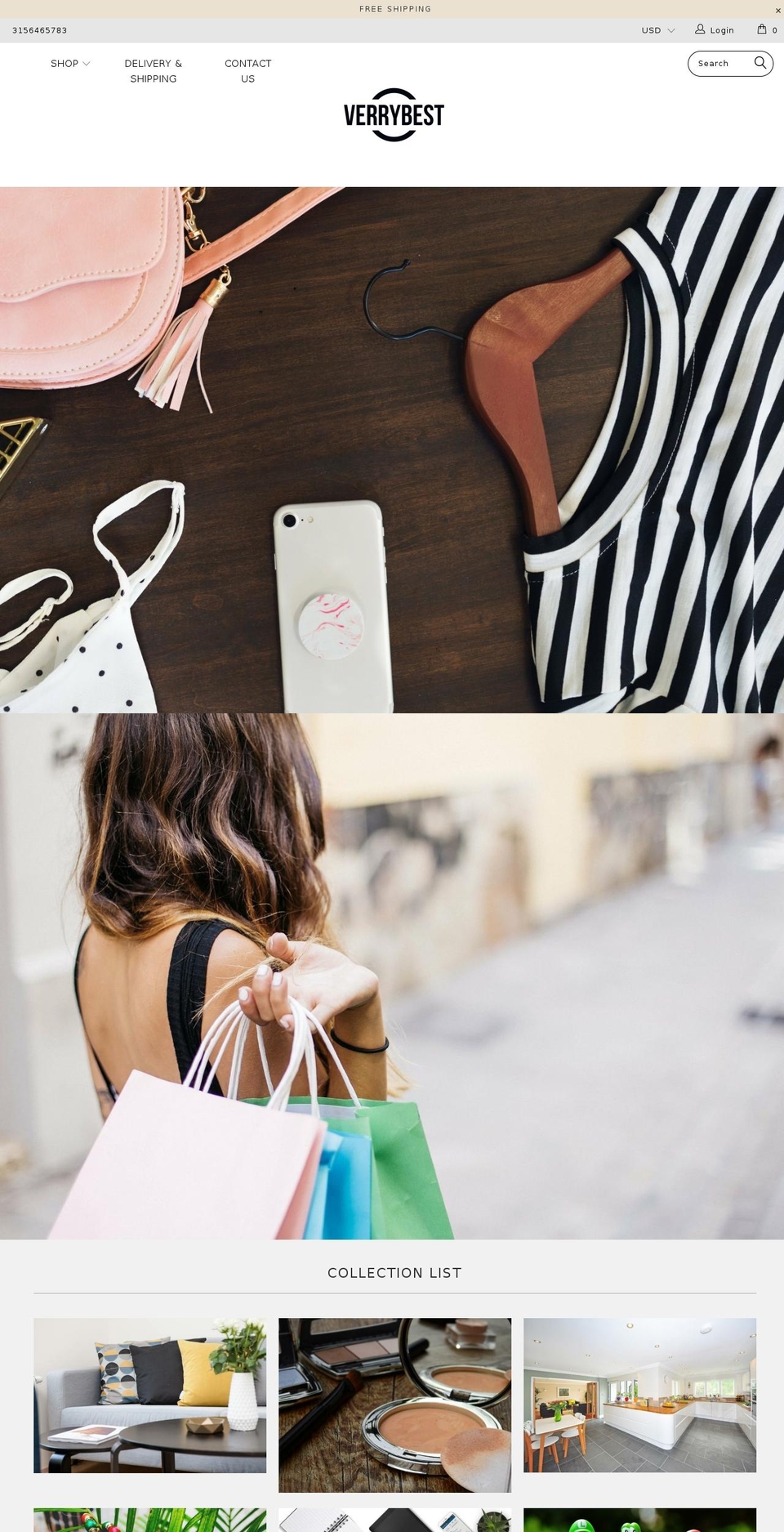 verrybest.com — Shopify storefront screenshot
