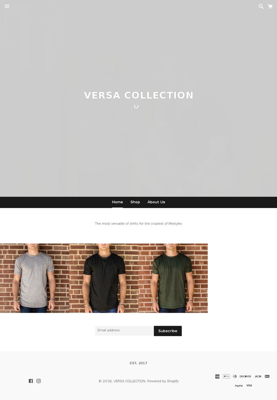 versacollection.com — Shopify storefront screenshot